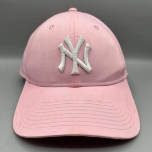 New‎ York Yankees Hat Women Pink Embroidered Logo Strap Back Cap